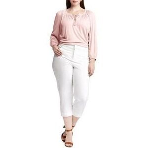 NWT Chaps Capri Pants Mid Rise Slimming Fit Size 24W New $65 Inseam 21.5”